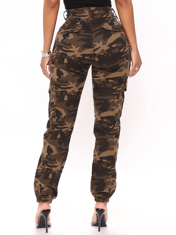 Ripped Camo Cargo Pants Tarnung / M