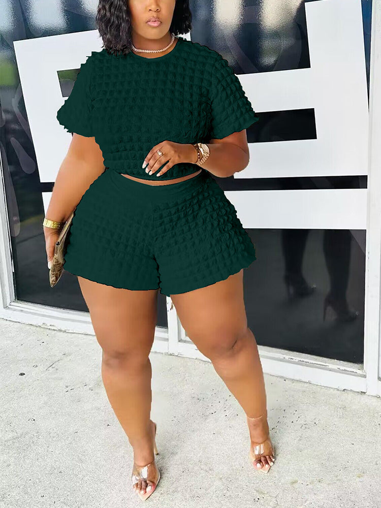Bubble Shorts Set Black / 2XL
