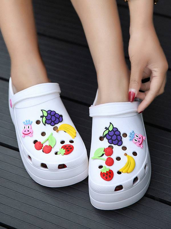 Casual Thick Sole Hole Sandals Snake / 5/5.5
