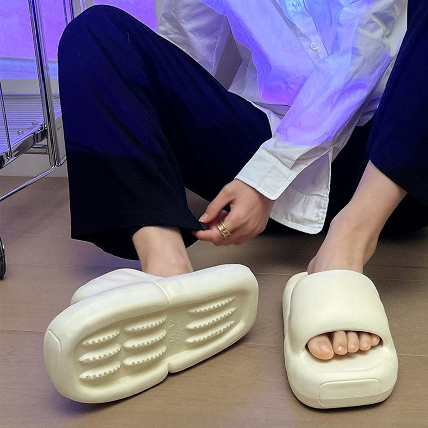 Casual Chunky Sole Slides White / EU:36-37:US Women's 5-6.5