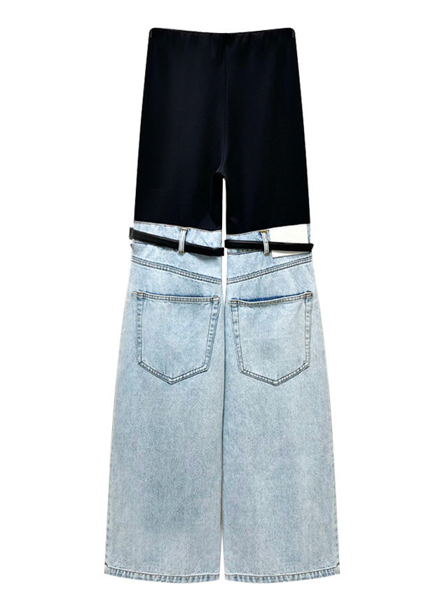 Patchwork Denim Pants Long Pants / XL