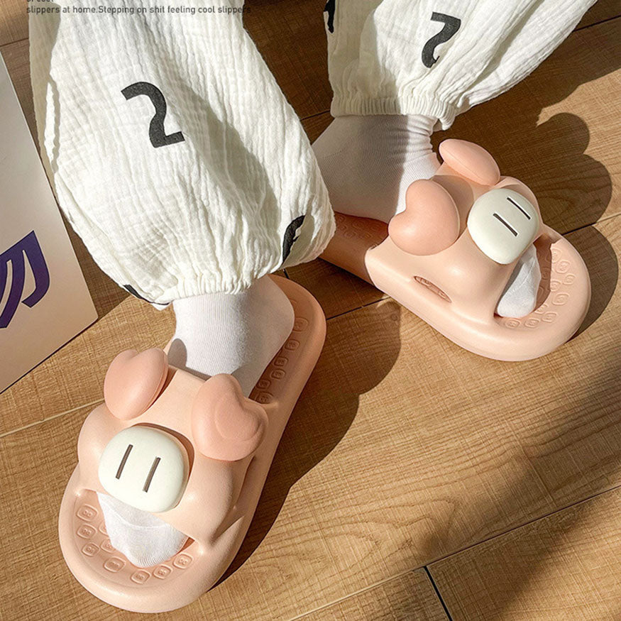 Cute Animal Shape Slides Beige / EU:40-41:US Women's 9-10.5 Men's 6.5-8