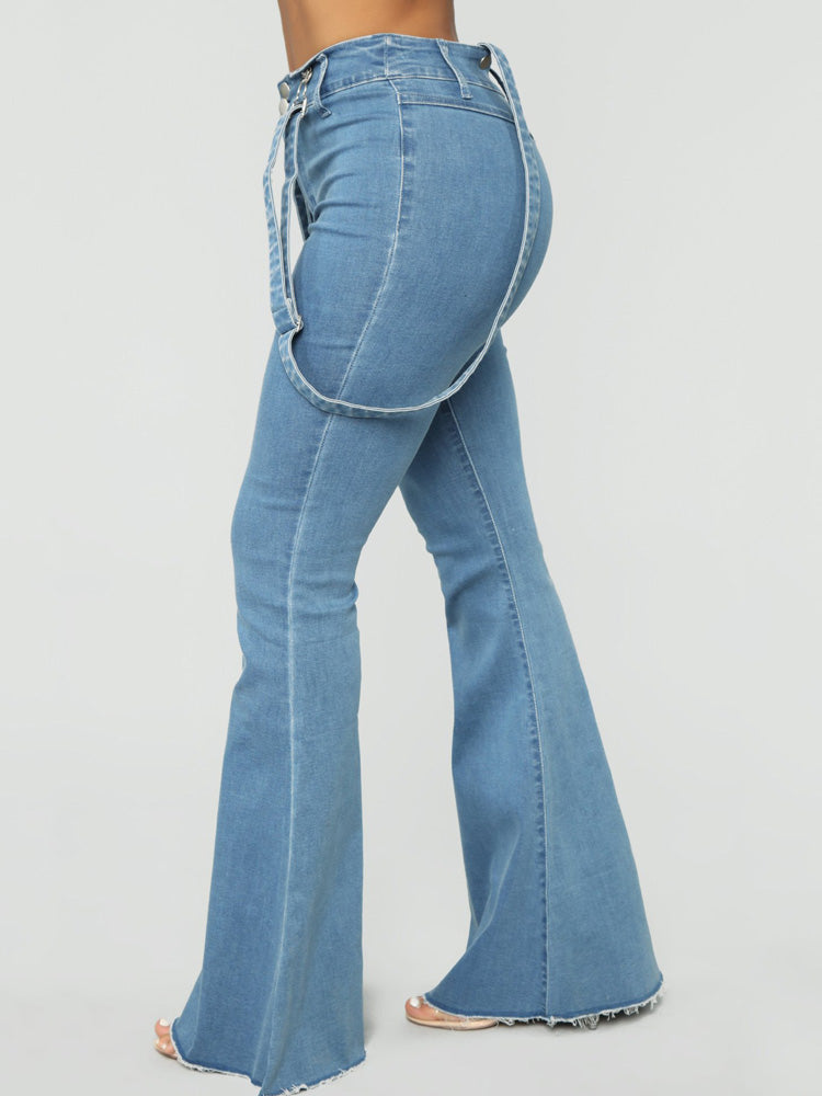 Denim Flared Stripe Jeans Blue / 2XL