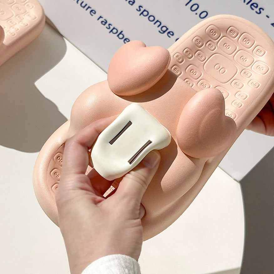 Cute Animal Shape Slides Beige / EU:44-45:US Women's 13-14.5 Men's 10.5-12