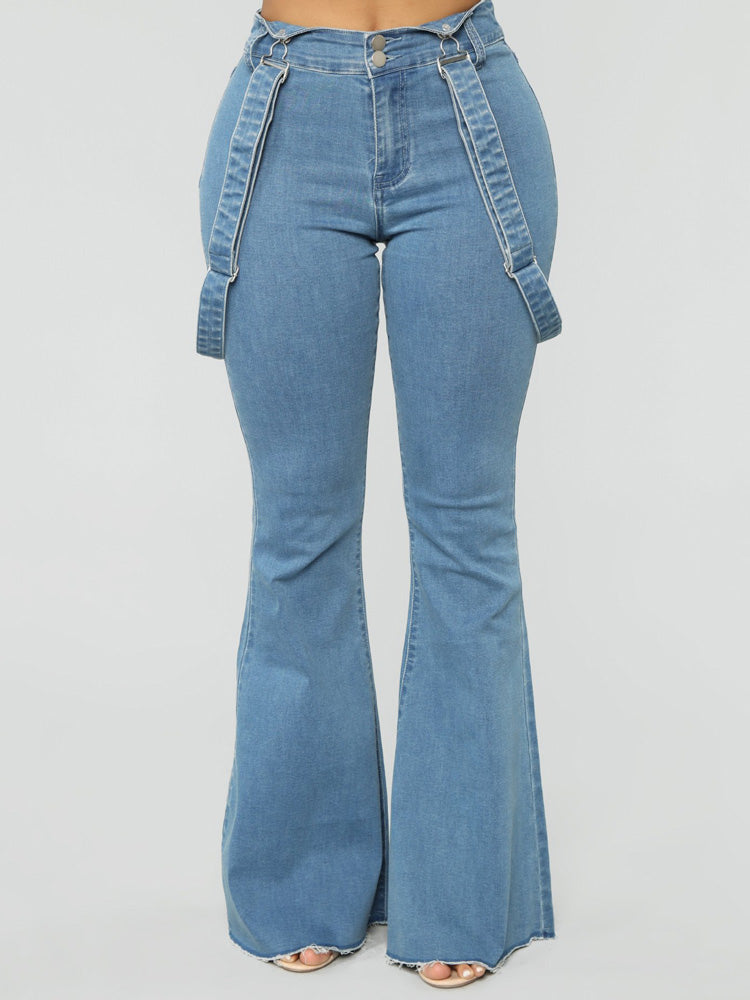 Denim Flared Stripe Jeans Blue / XL