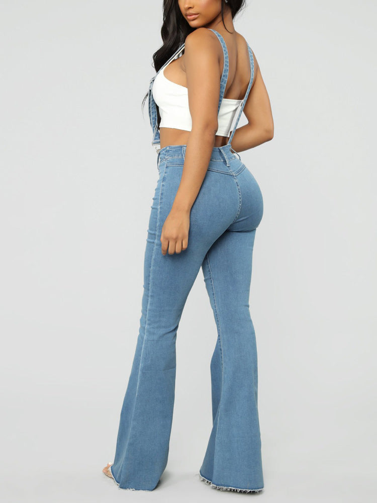 Denim Flared Stripe Jeans Blue / L
