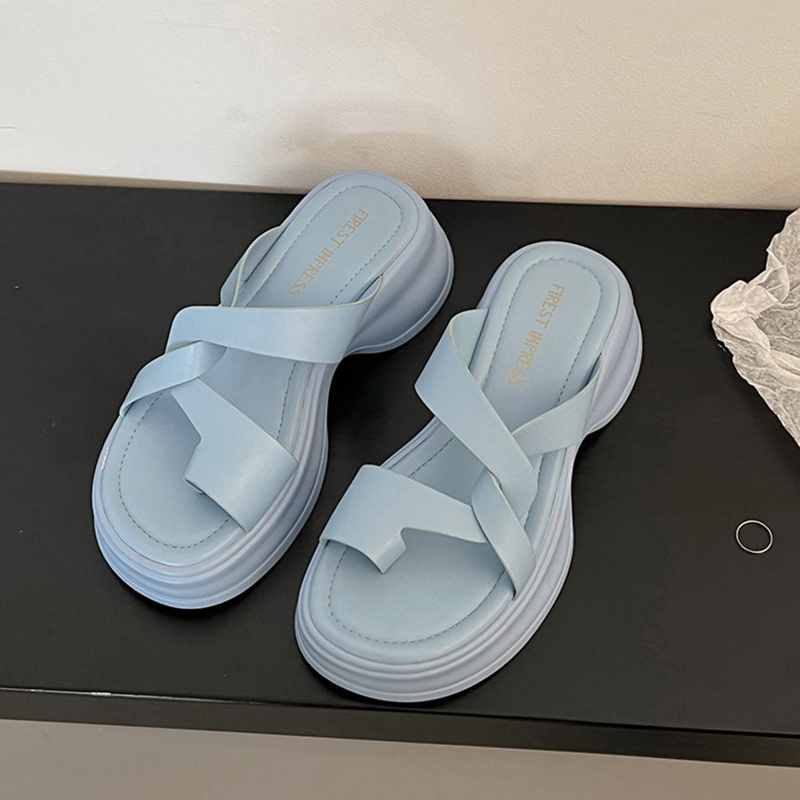 Chic Simple Twist Sandals Blue / EU:36:US Women's 5-5.5