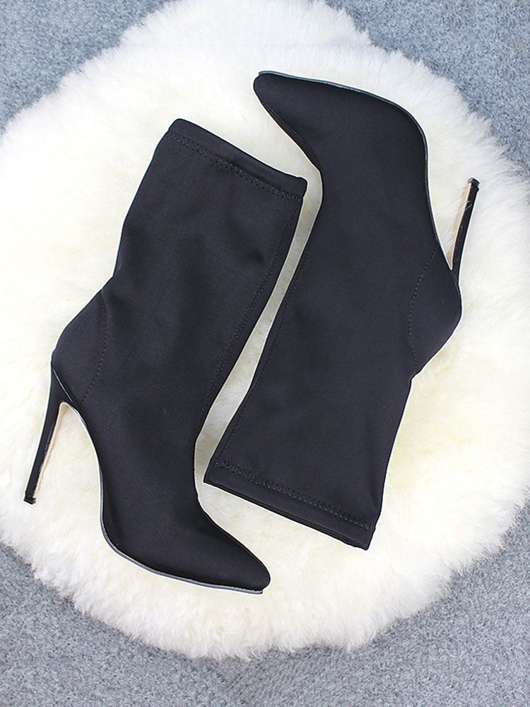 Pointed Toe Ankle Boot Rose / 7.5/8