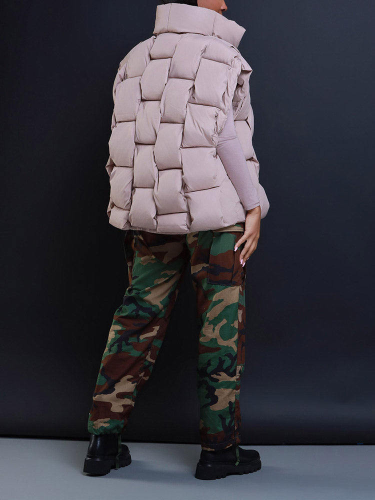 Braid Puffer Vest Blue / XL
