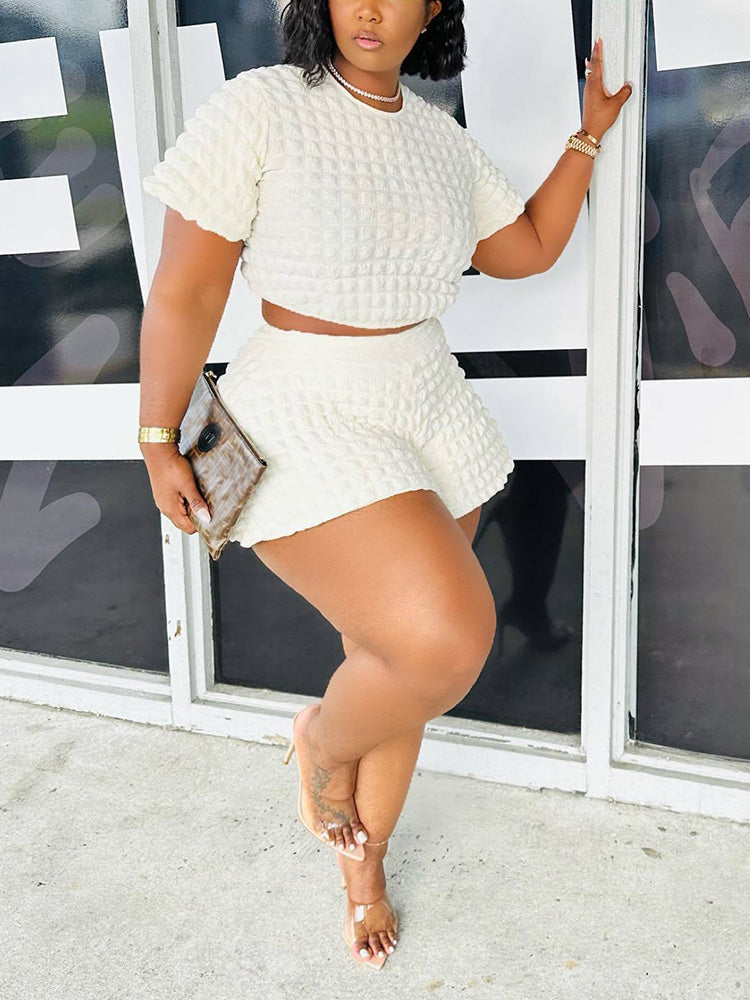 Bubble Shorts Set White / XL