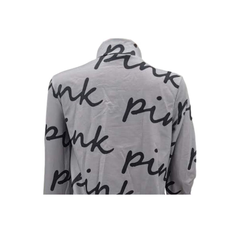 Letter Printed Zipper Set Grey / 2XL