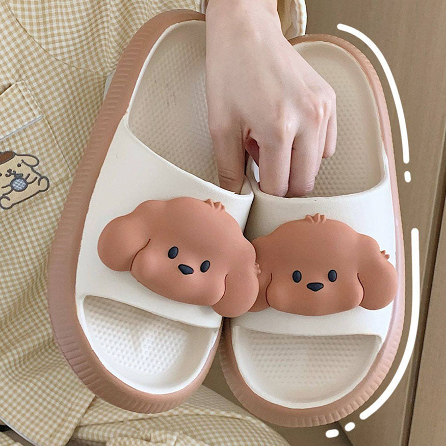 Cute Puppy Shaped Slides Yellow / EU:35-36:US Women's 4-5.5