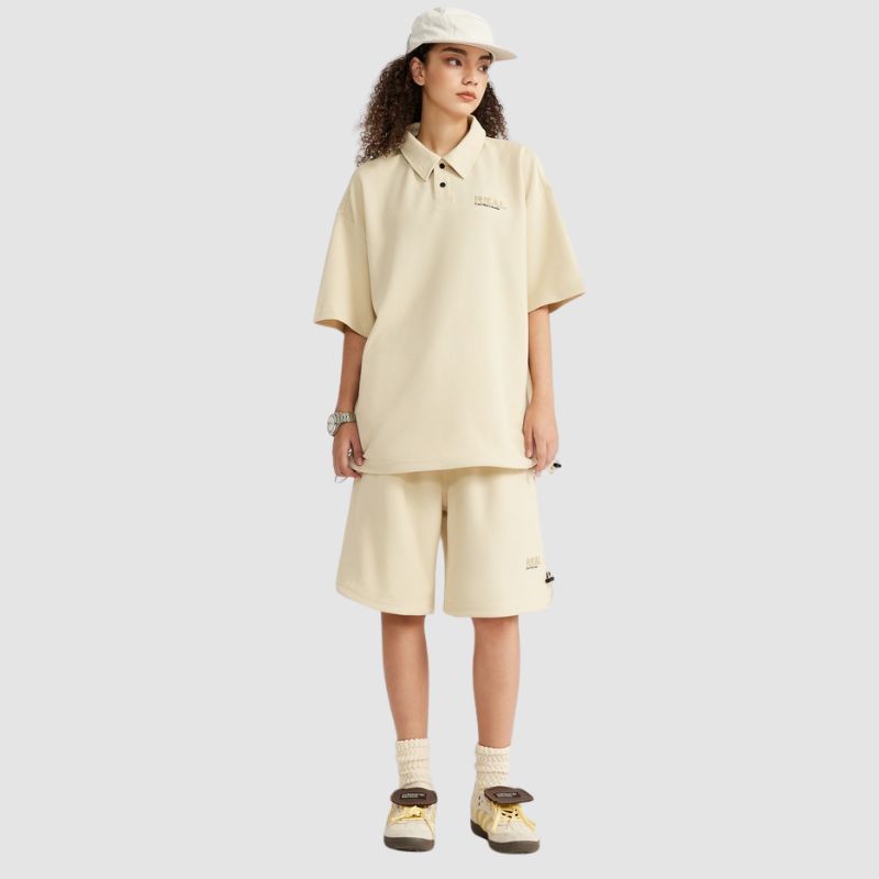 Solid Polo Tee Set Beige / XL