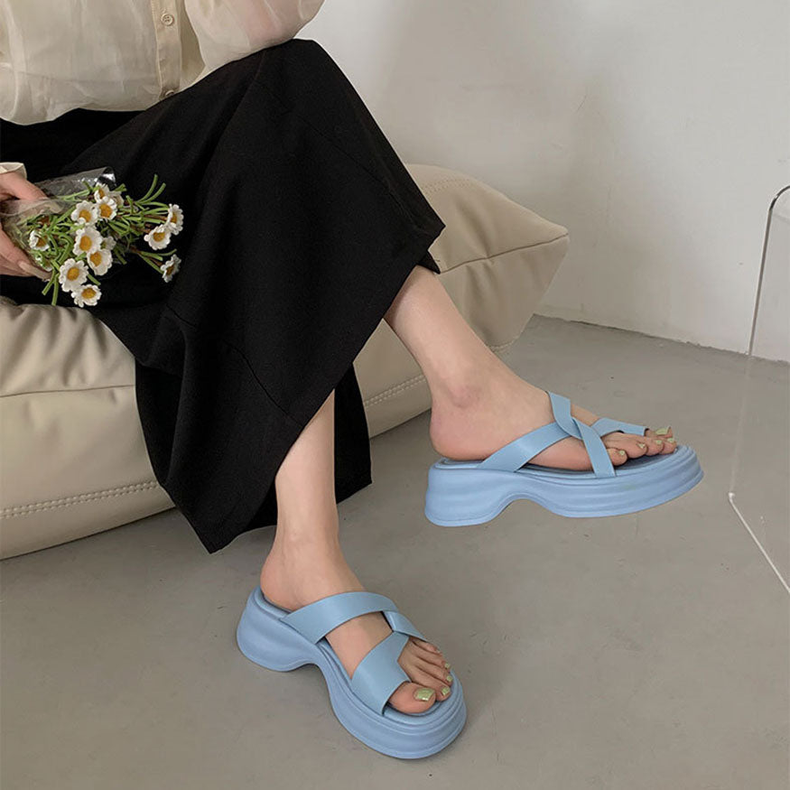 Chic Simple Twist Sandals Blue / EU:38:US Women's 7-7.5 Men's 4.5-5