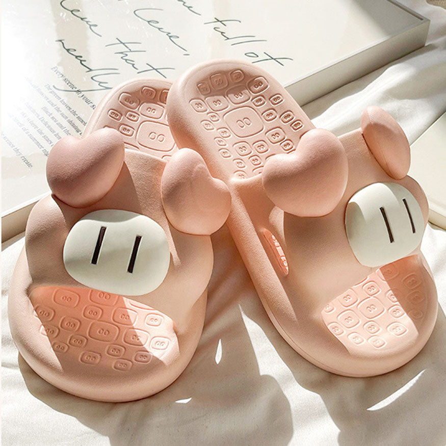 Cute Animal Shape Slides Beige / EU:36-37:US Women's 5-6.5