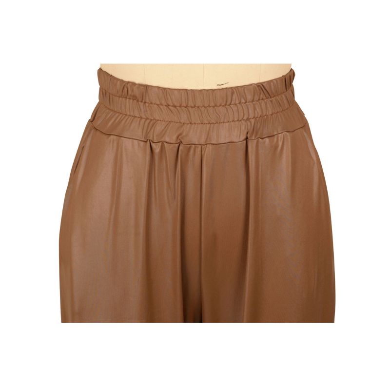 PU Jacket & Pants Set Brown / S