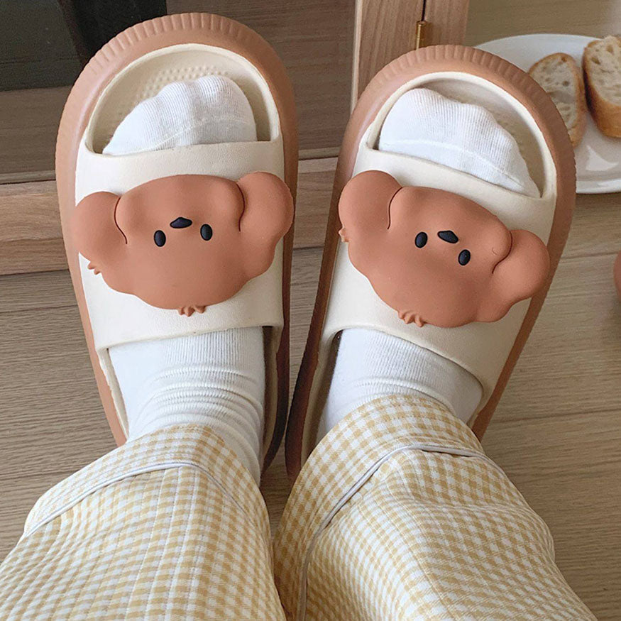 Cute Puppy Shaped Slides Yellow / EU:37-38:US Women's 6-7.5