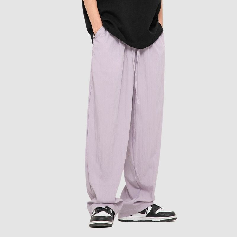 Simple Straight Leg Yamamoto Pants Grey / S