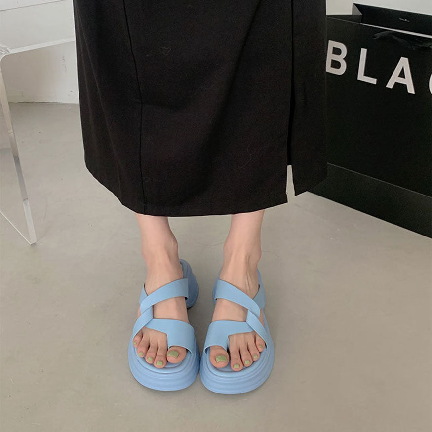 Chic Simple Twist Sandals Blue / EU:40:US Women's 9-9.5 Men's 6.5-7