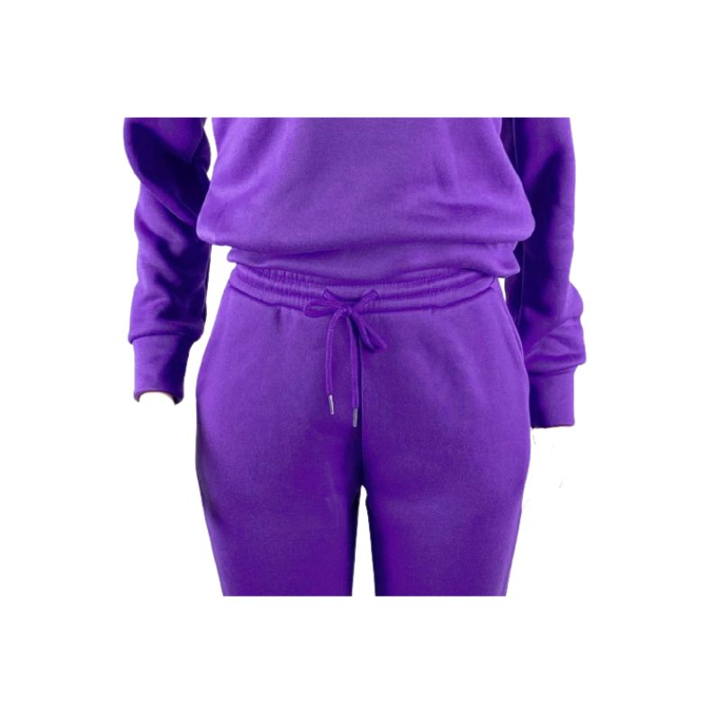 Zipper Sweatshirt & Drawstring Waist Pants Set Orange / XL
