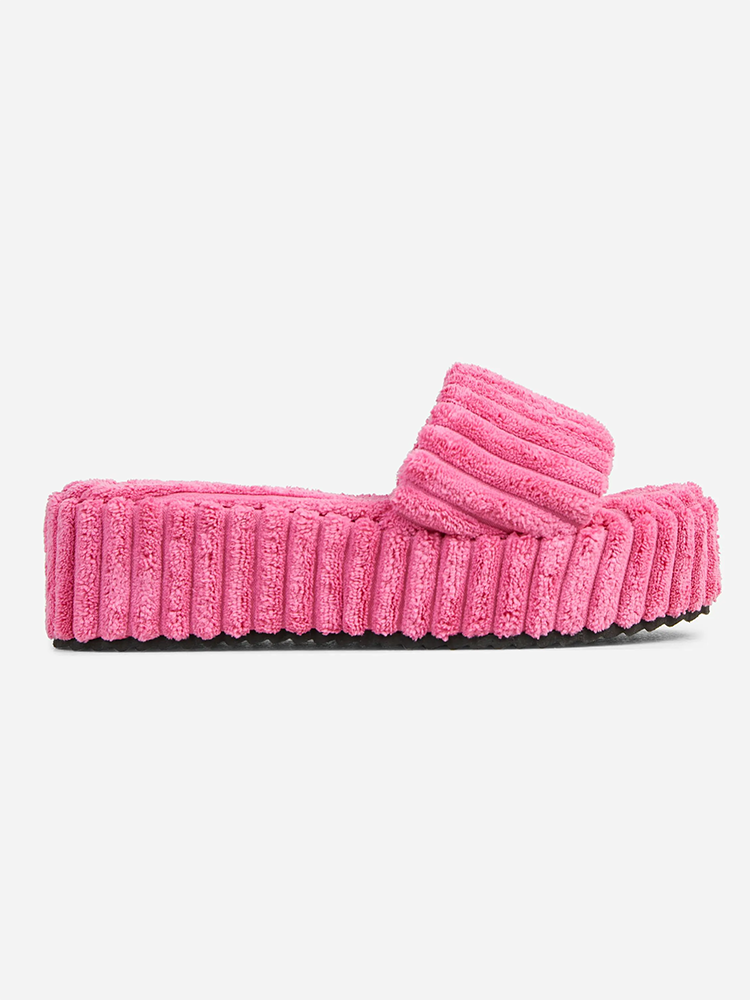 Toweling Platform Slide Rose / 6