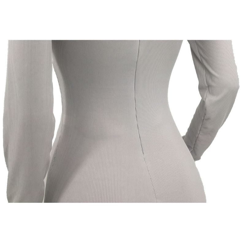 Solid Color Knit Jumpsuits Grey / L