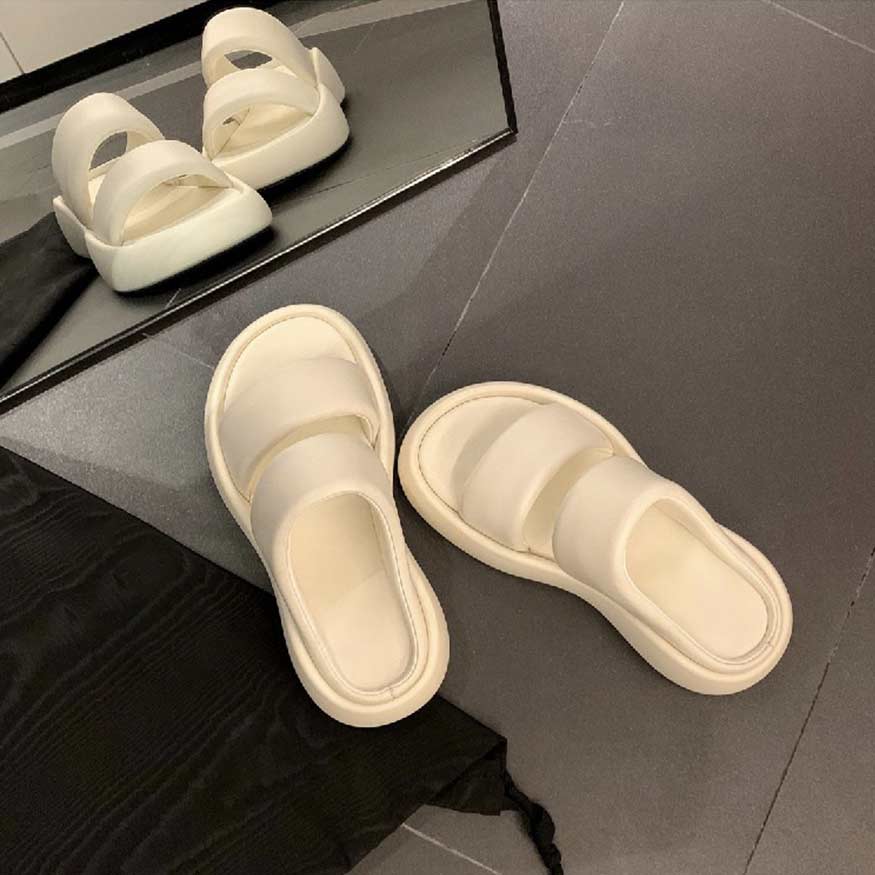Chic Cloud Bubble Sandals Kahaki / 38