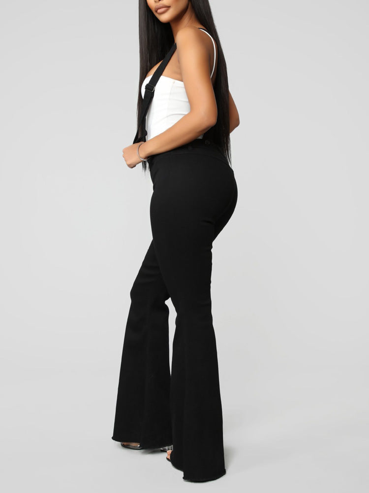 Denim Flared Stripe Jeans Black / S