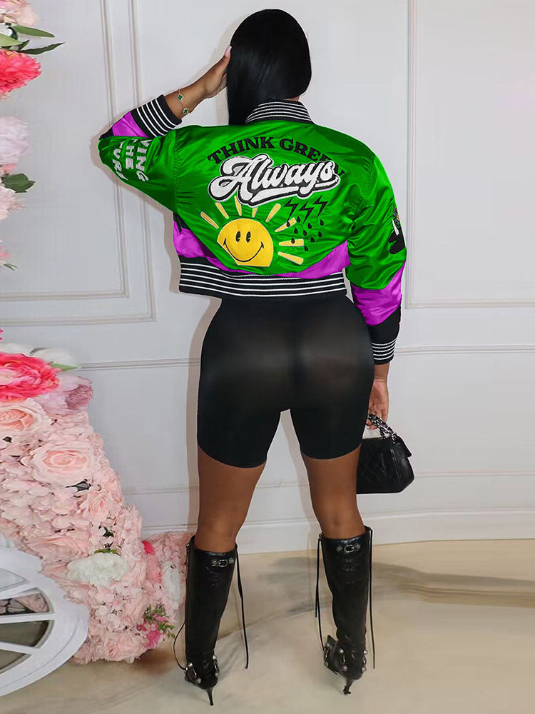 Think Green Always Varsity Jacket Green / M