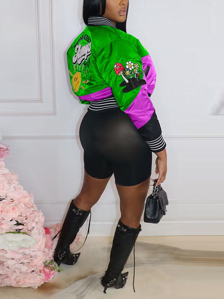 Think Green Always Varsity Jacket Green / L