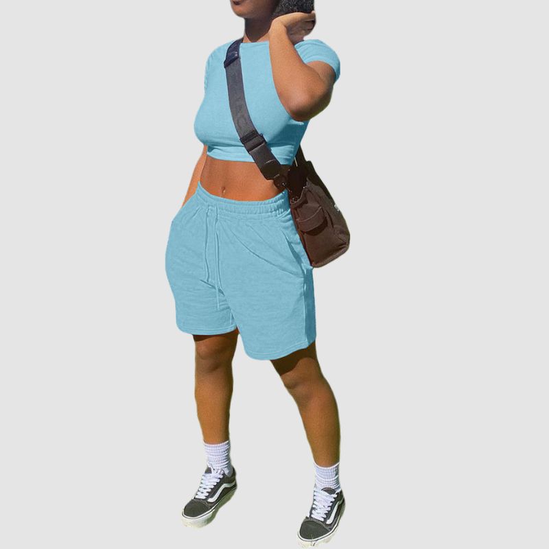 Solid Color Sport Set Grey / S