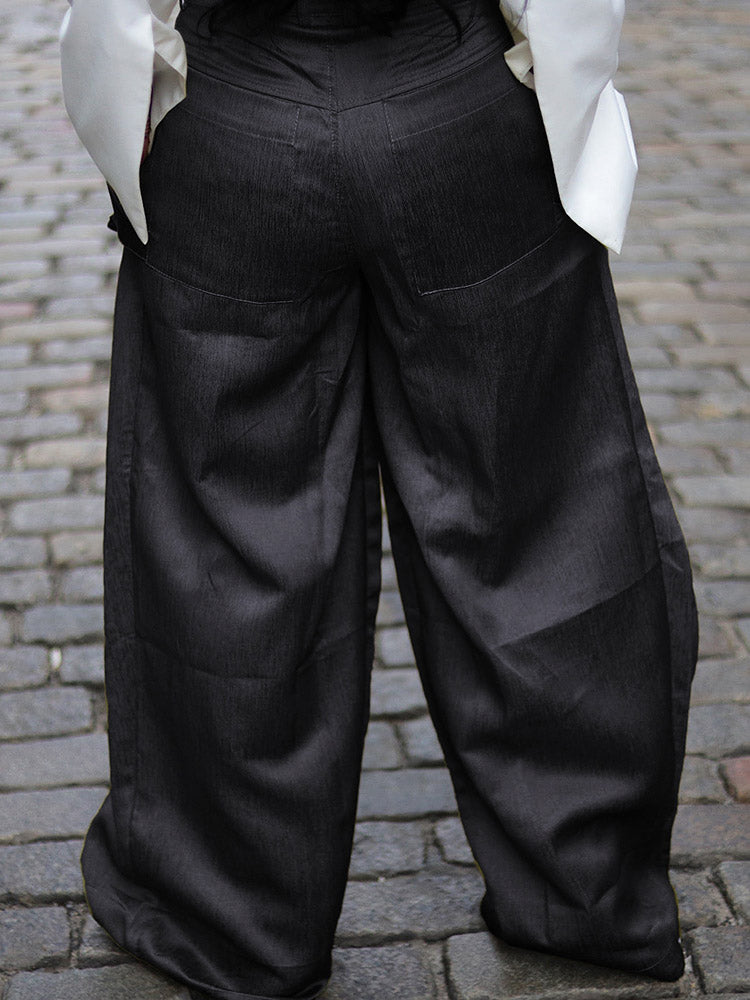 Cargo Pocket Wide Leg Pants Rose / M
