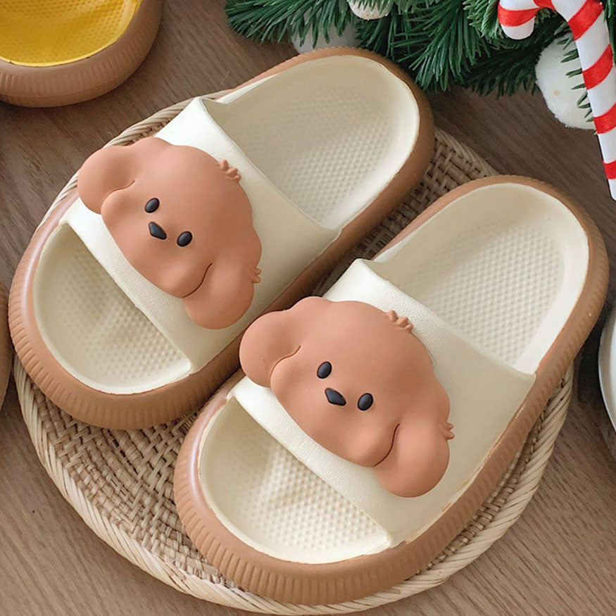 Cute Puppy Shaped Slides White / EU:37-38:US Women's 6-7.5