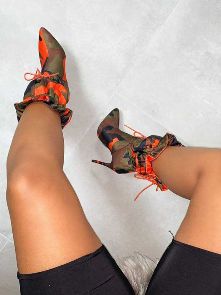 Ankle Camo Boots Orange Camo / 9/9.5