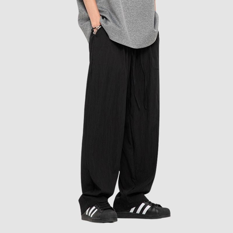 Simple Straight Leg Yamamoto Pants Black / M