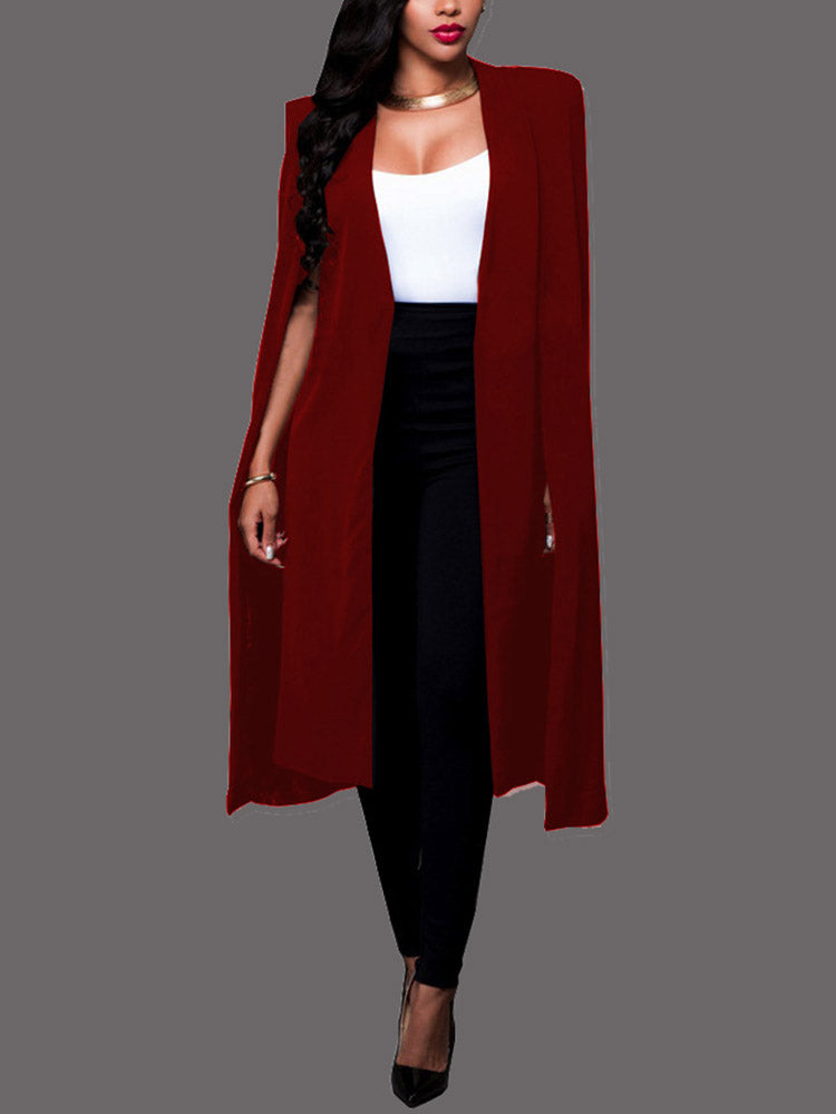 Long Sleeve Cape Blazer White / XL