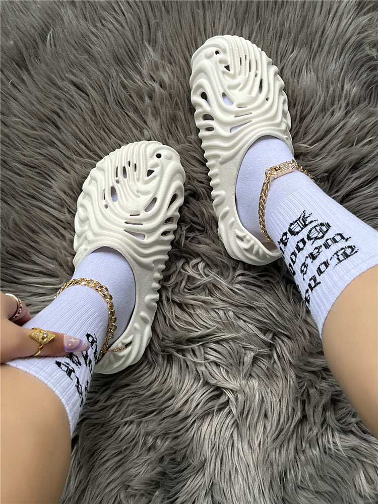 Hollow-Out EVA Sandals White / XL