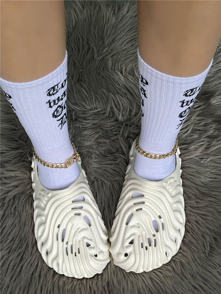 Hollow-Out EVA Sandals White / 2XL