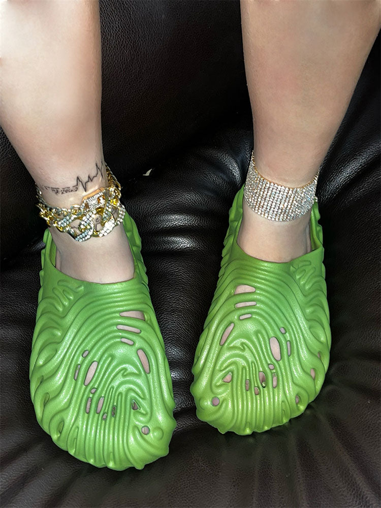 Hollow-Out EVA Sandals Green / L