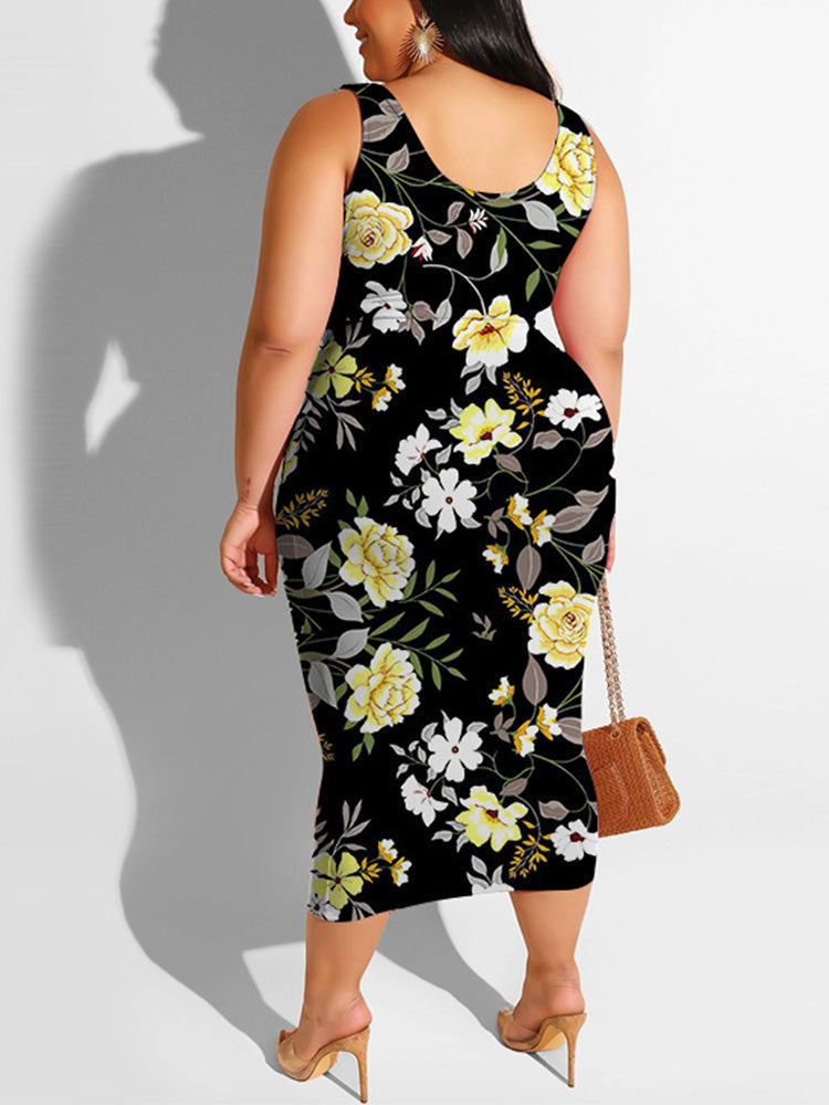 Printed Tie Up Skirt Set Leopard / 2XL