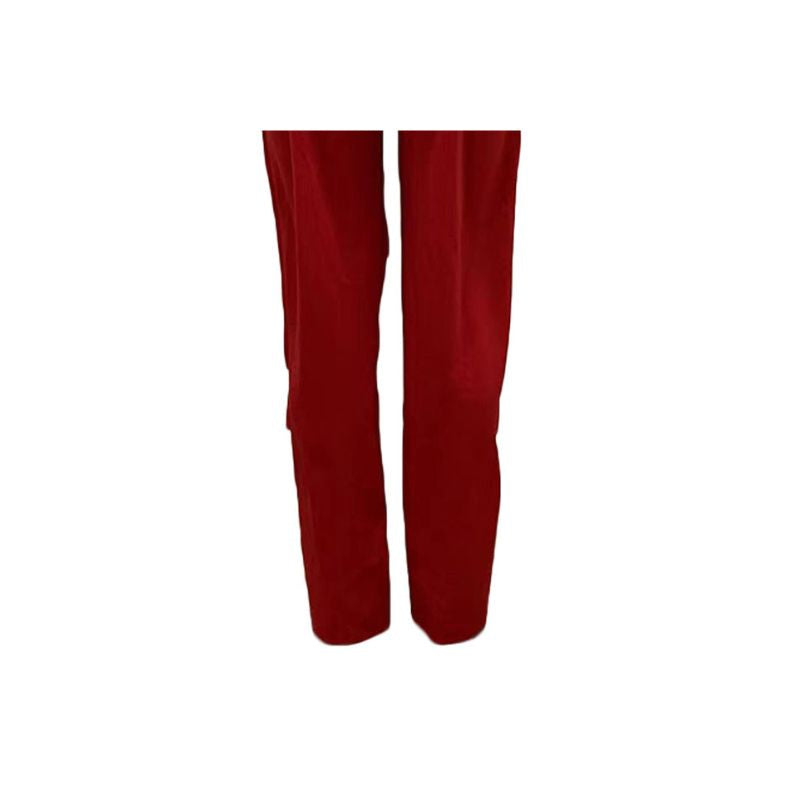 Hollow Out Design Pant Set Brown / L