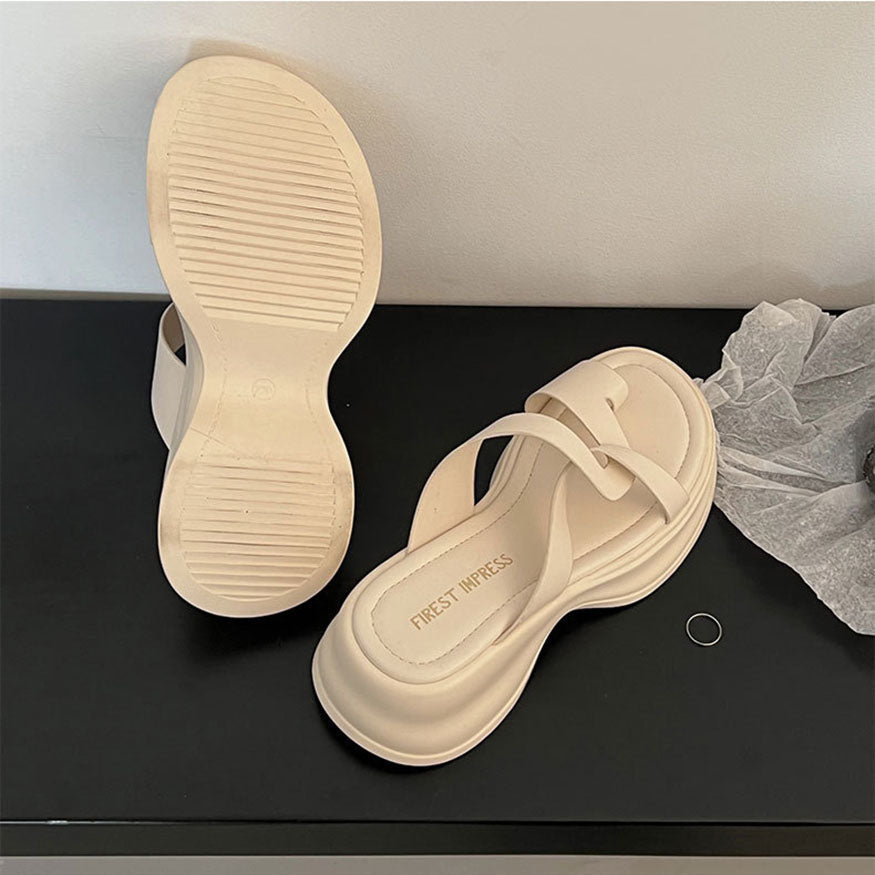 Chic Simple Twist Sandals Beige / EU:37:US Women's 6-6.5