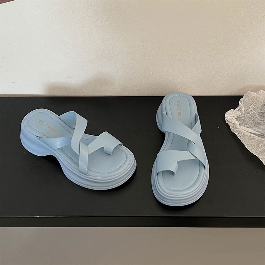 Chic Simple Twist Sandals Blue / EU:37:US Women's 6-6.5