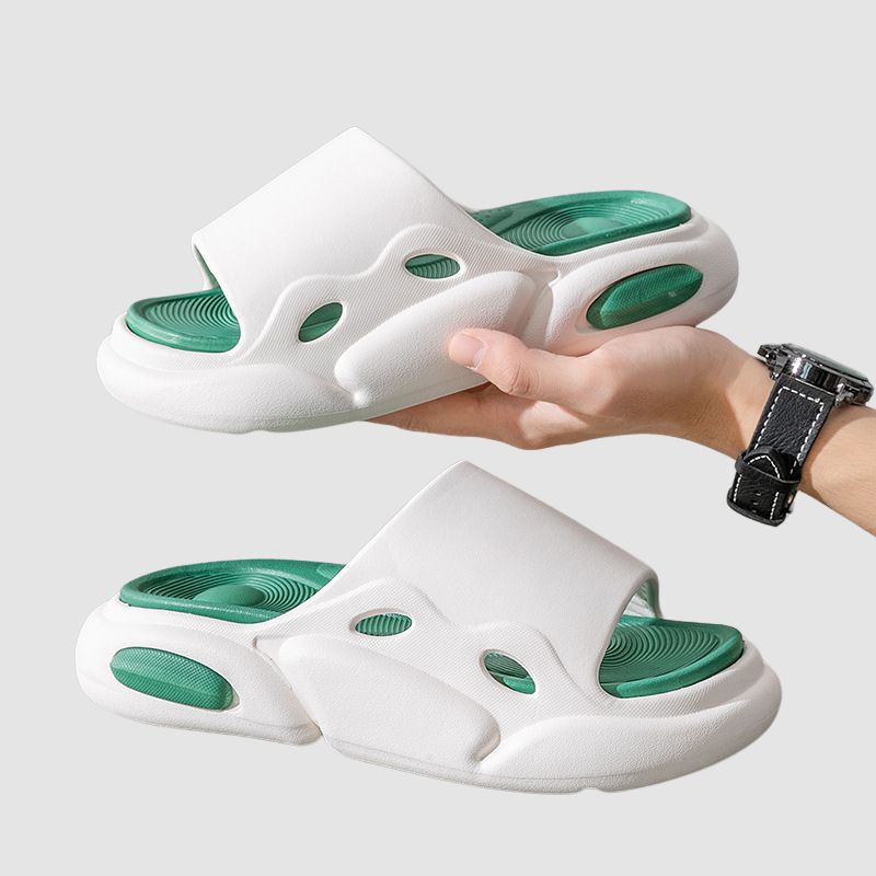 Color Contrast Platform Slippers Black / EU:38-39:US Women's 7-8.5 Men's 4.5-6