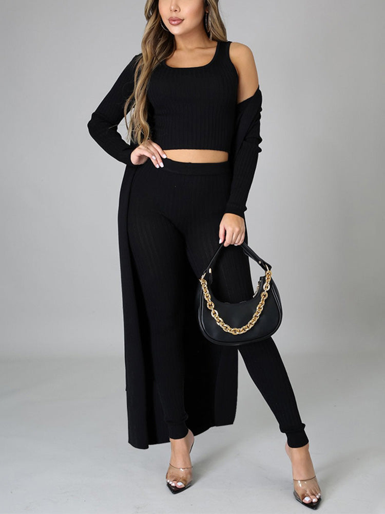 Ribbed 3PC Set Red / XL