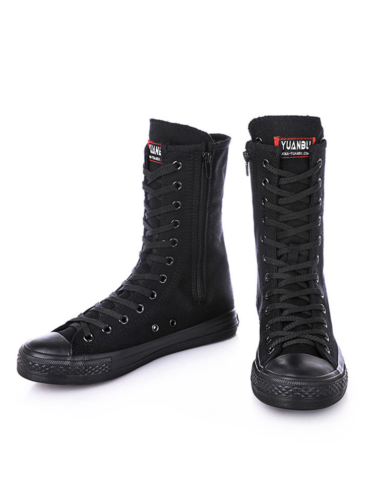 Lace-up Canvas Boots Black Star / 9/9.5