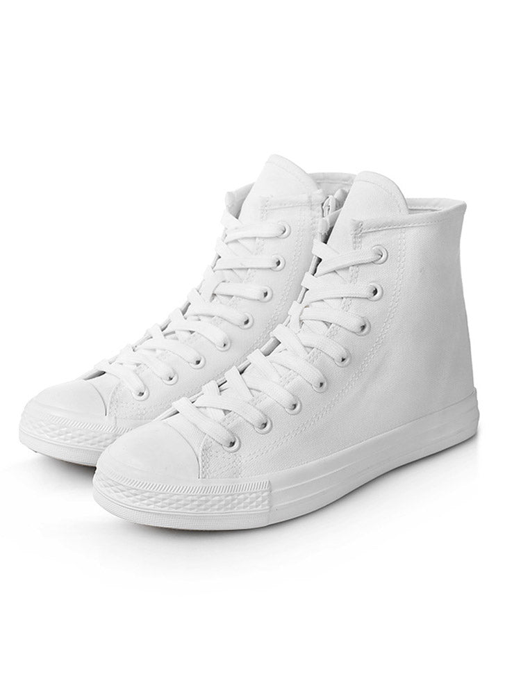 Lace-up Canvas Boots White Star / 9/9.5
