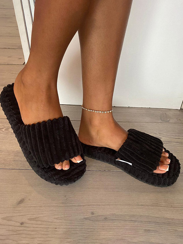Toweling Platform Slide Rose / 9/9.5