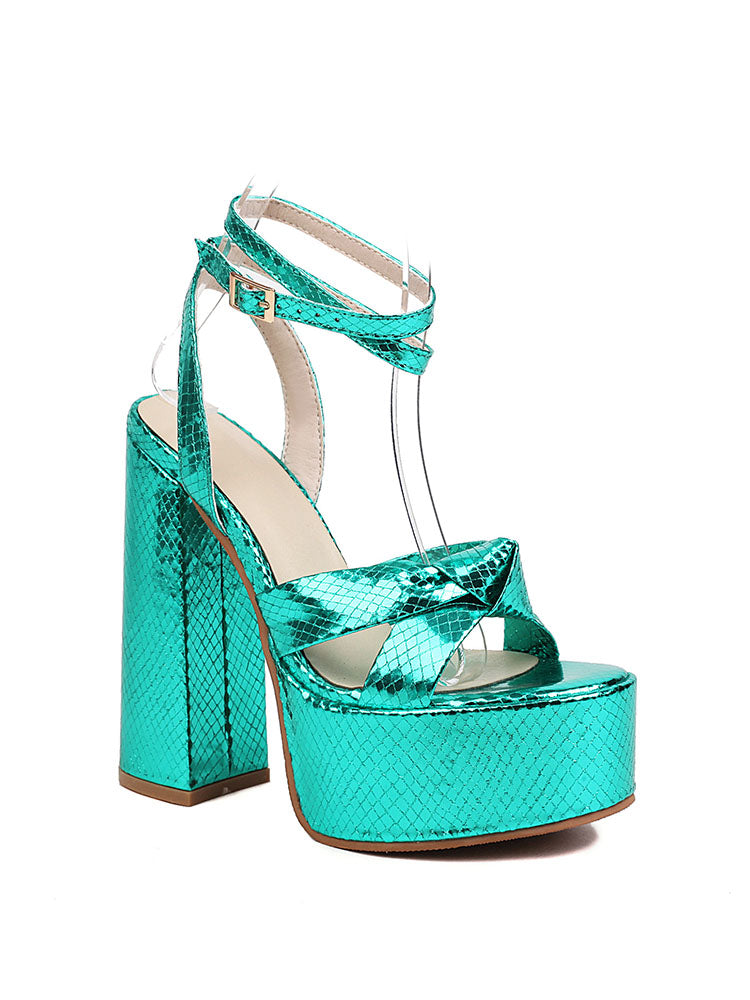 Metallic Platform High Heels Gold / 5/5.5