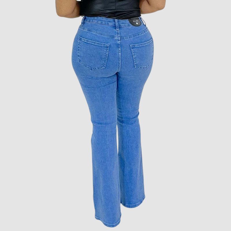 Pocket Patch Highly Elasticity Jeans Blue / L